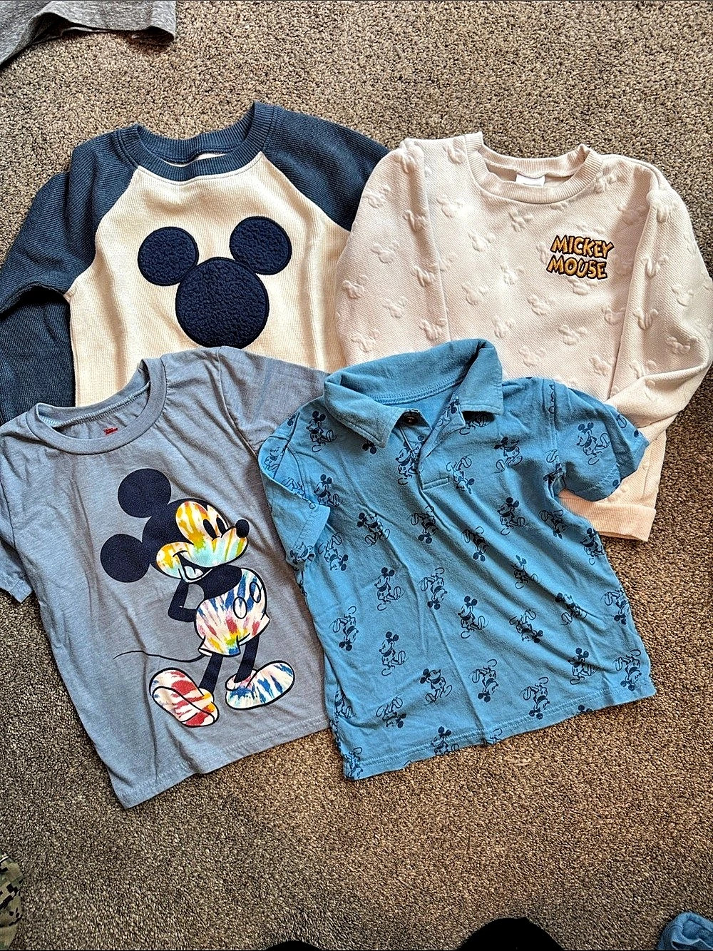 Disney Mickey Mouse Boys 5T 4-Piece Tops bundle